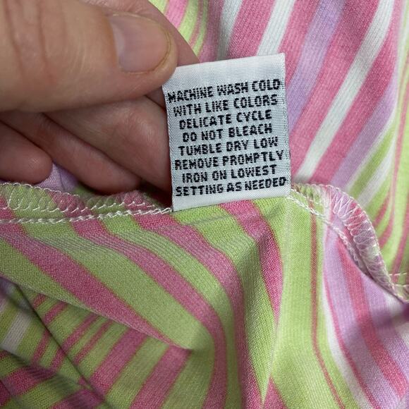 Sangria Women Size 6 Striped Sleeveless Maxi Dress Coloful Summer Vaca Beach - Picture 9 of 12